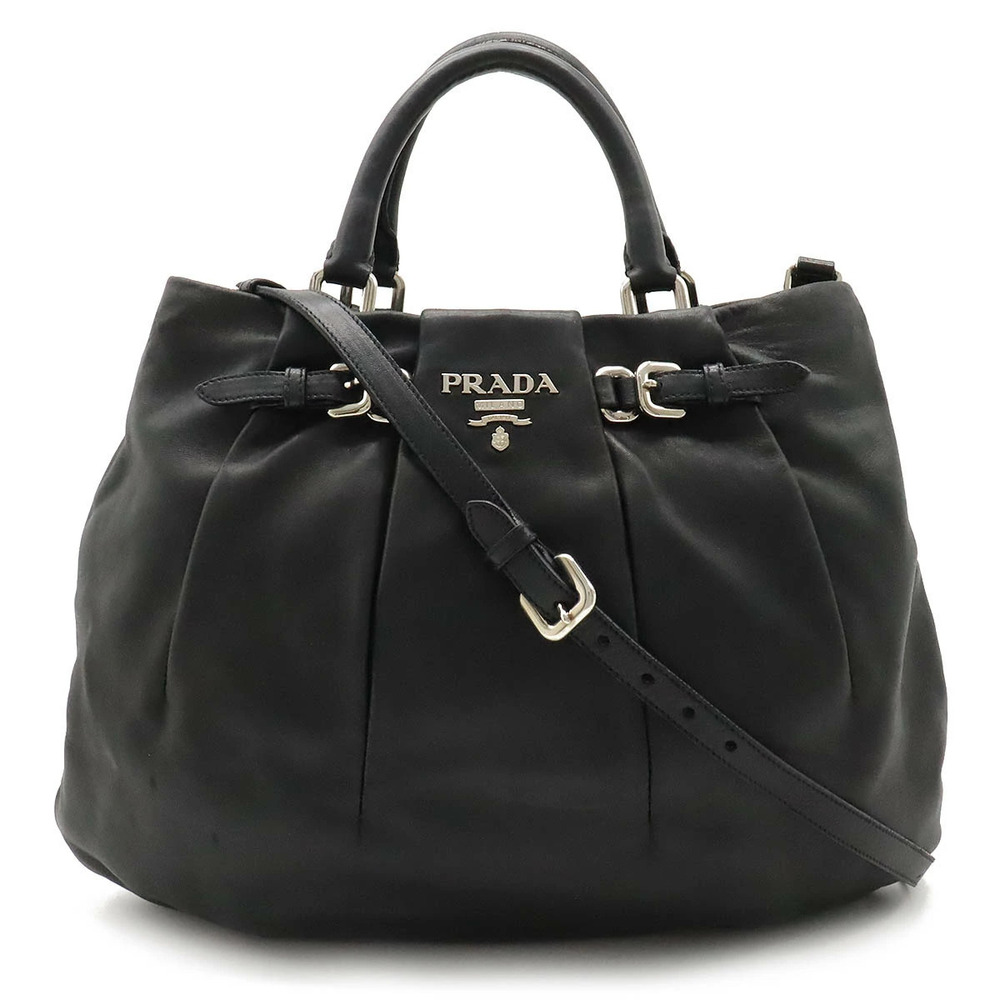 Prada NAPPA SPORT 2way Shoulder Bag Leather NERO Black